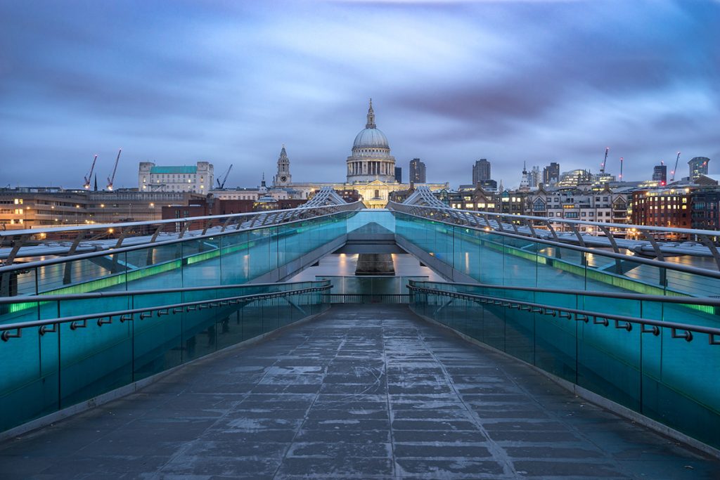 Why choose a London venue for your next event? 7 Millennium Bridge, London over a city