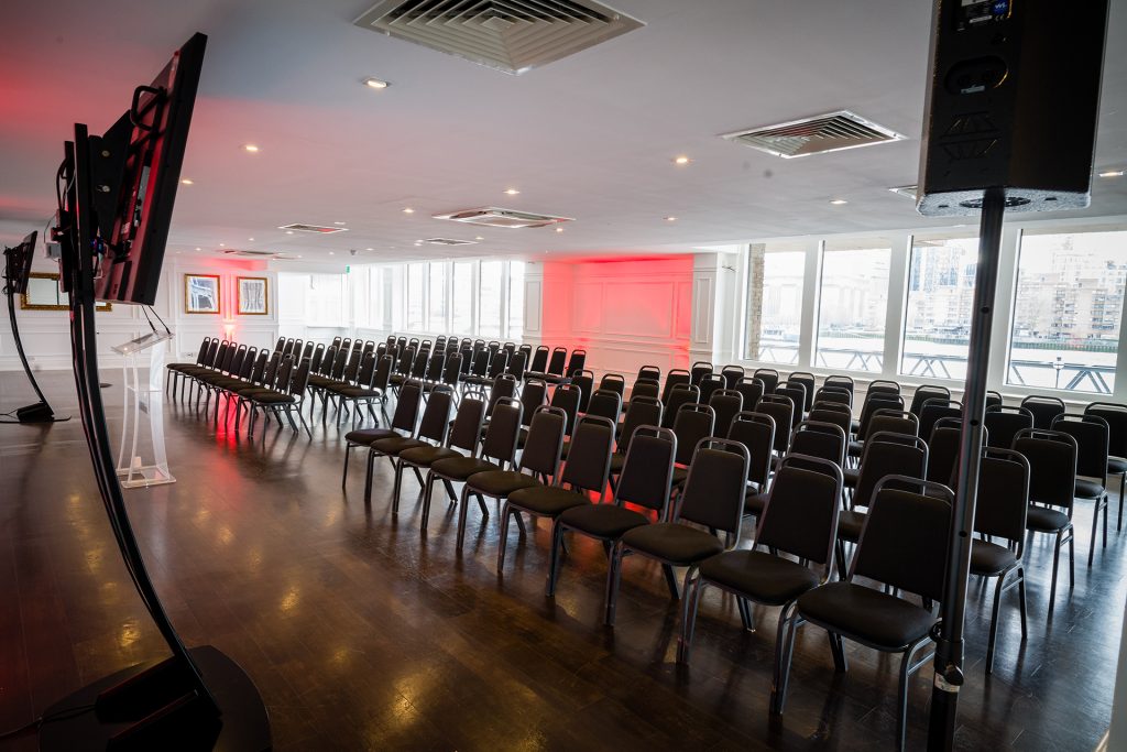 Conferences & AGMs 2 The Mermaid London showing venue setup for a conference